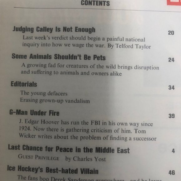 Vintage Life Mag. April 1971 - Hoover -FBI Advertisi-Vietnam-Exotics- John Deere - Picture 4 of 14